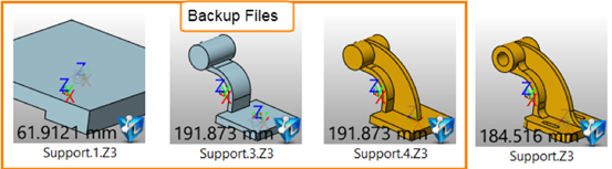 Figura 5. El archivo original y los archivos de copia de seguridad